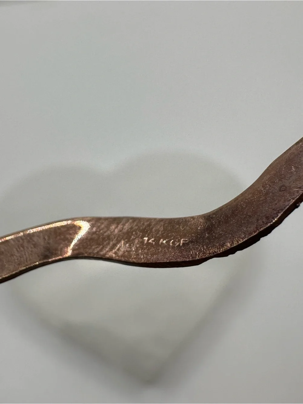 Rose Gold Vintage 14k Gold Filled Wave Bangle